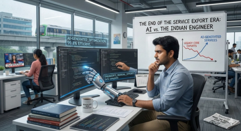 The End of the "Service Export" Era: AI vs. The Indian Engineer