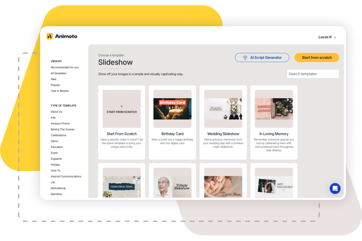 Free Slideshow Video Maker Slideshow Maker with Music Animoto
