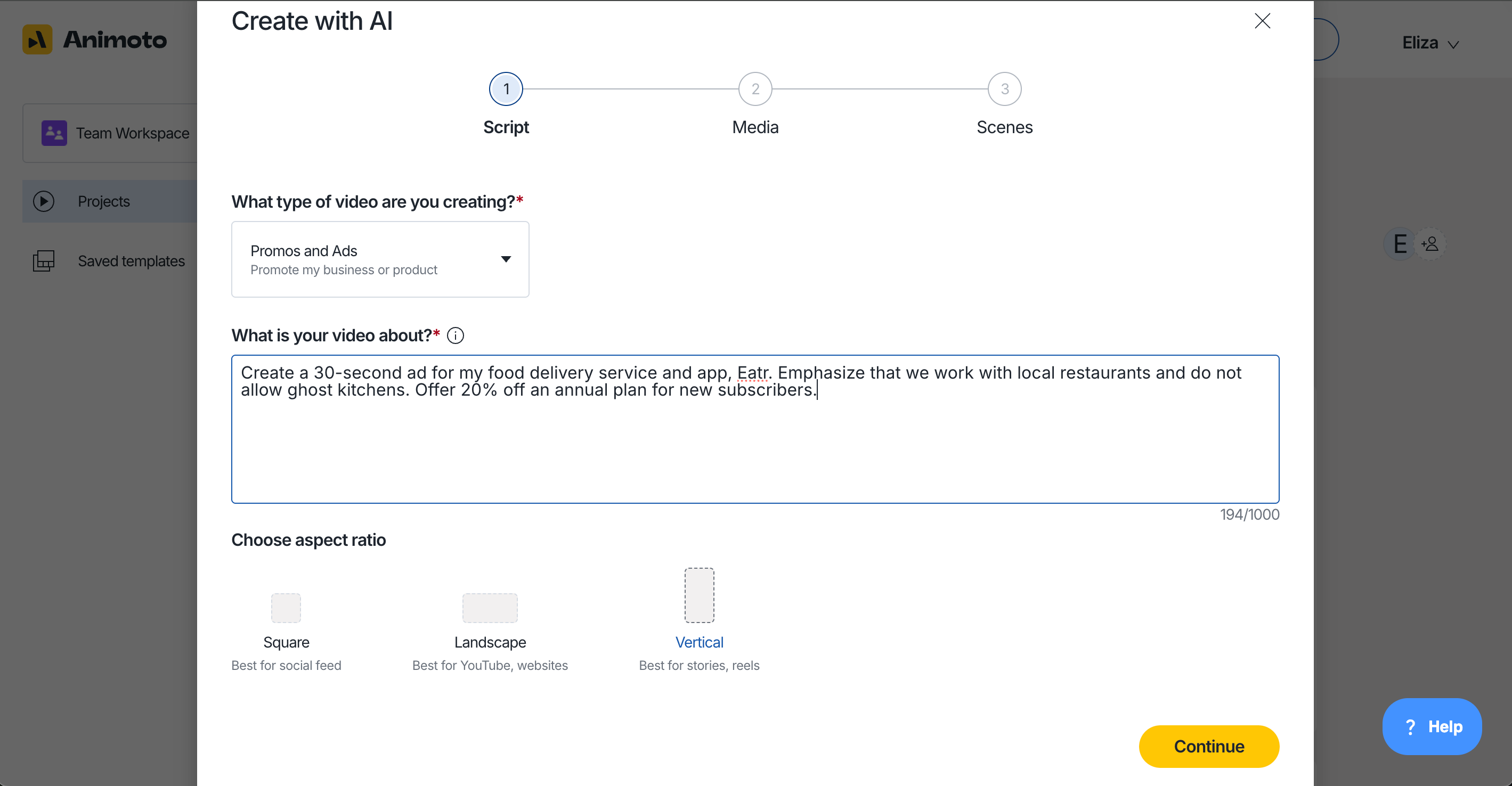 How to generate video scripts using an AI script generator - Animoto