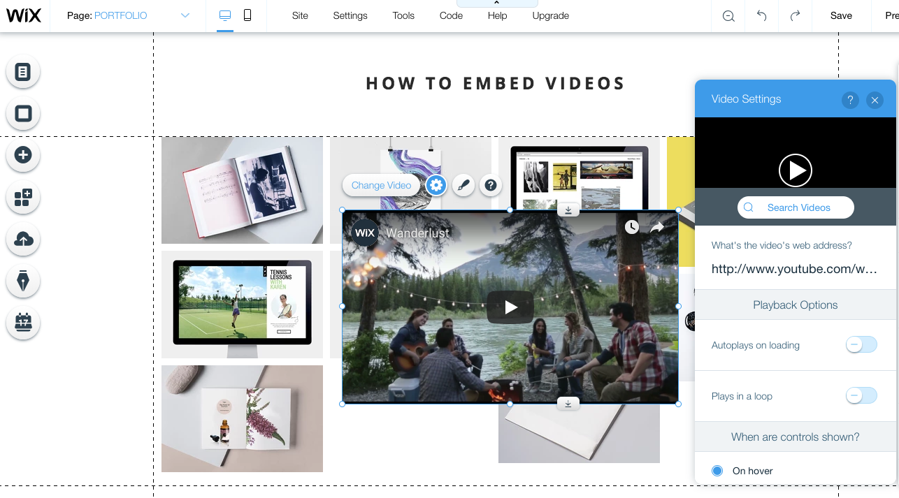 Embedded video discount