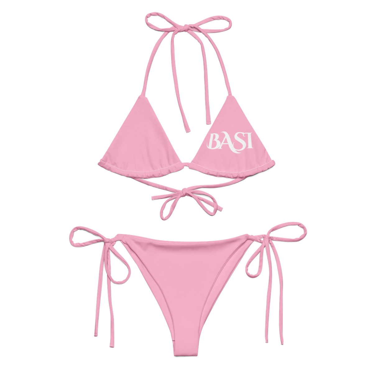 Front view of the BASI Cotton Candy String Bikini