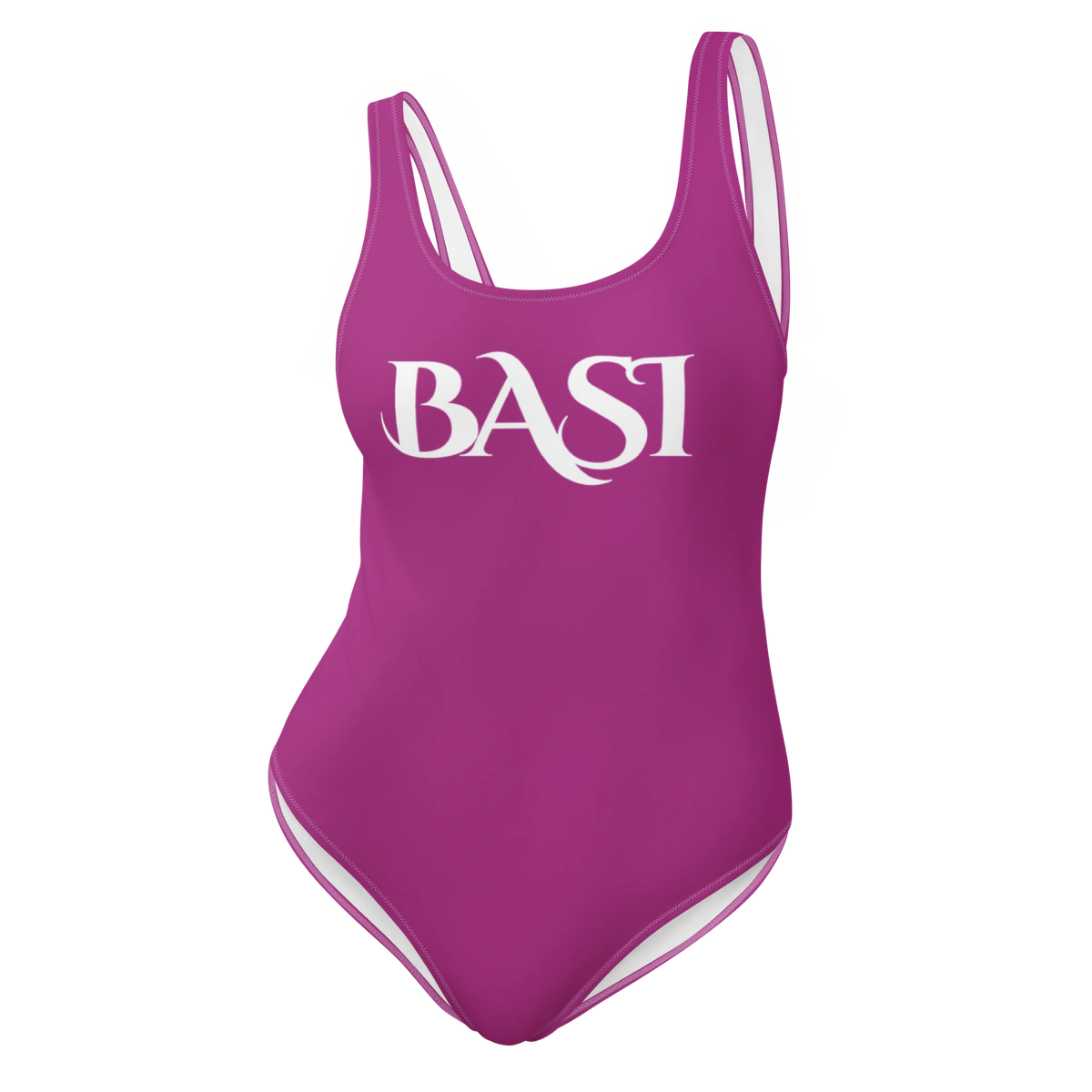 Front view of the BASI Red Violet One-Piece Swimsuit
