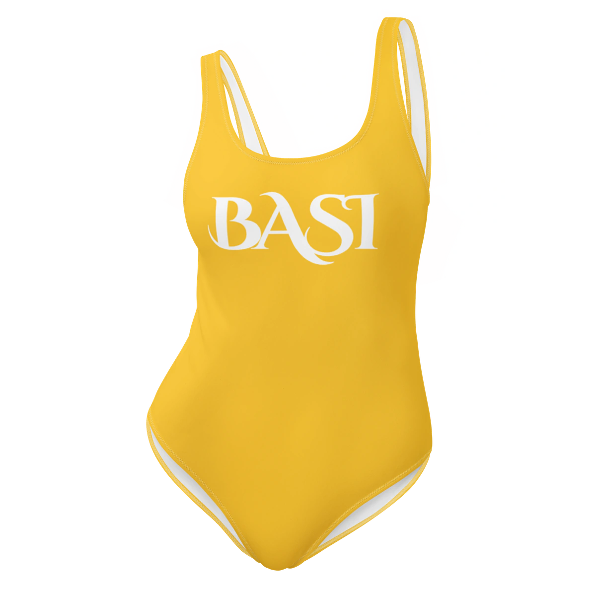 Front view of the BASI Yellow One-Piece Swimsuit