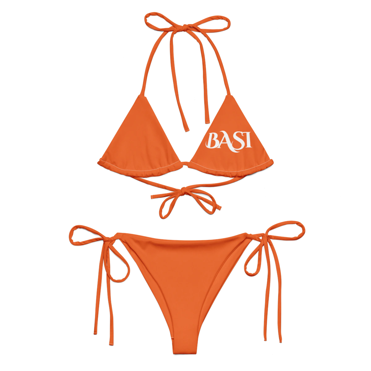 Front view of the BASI Orange String Bikini