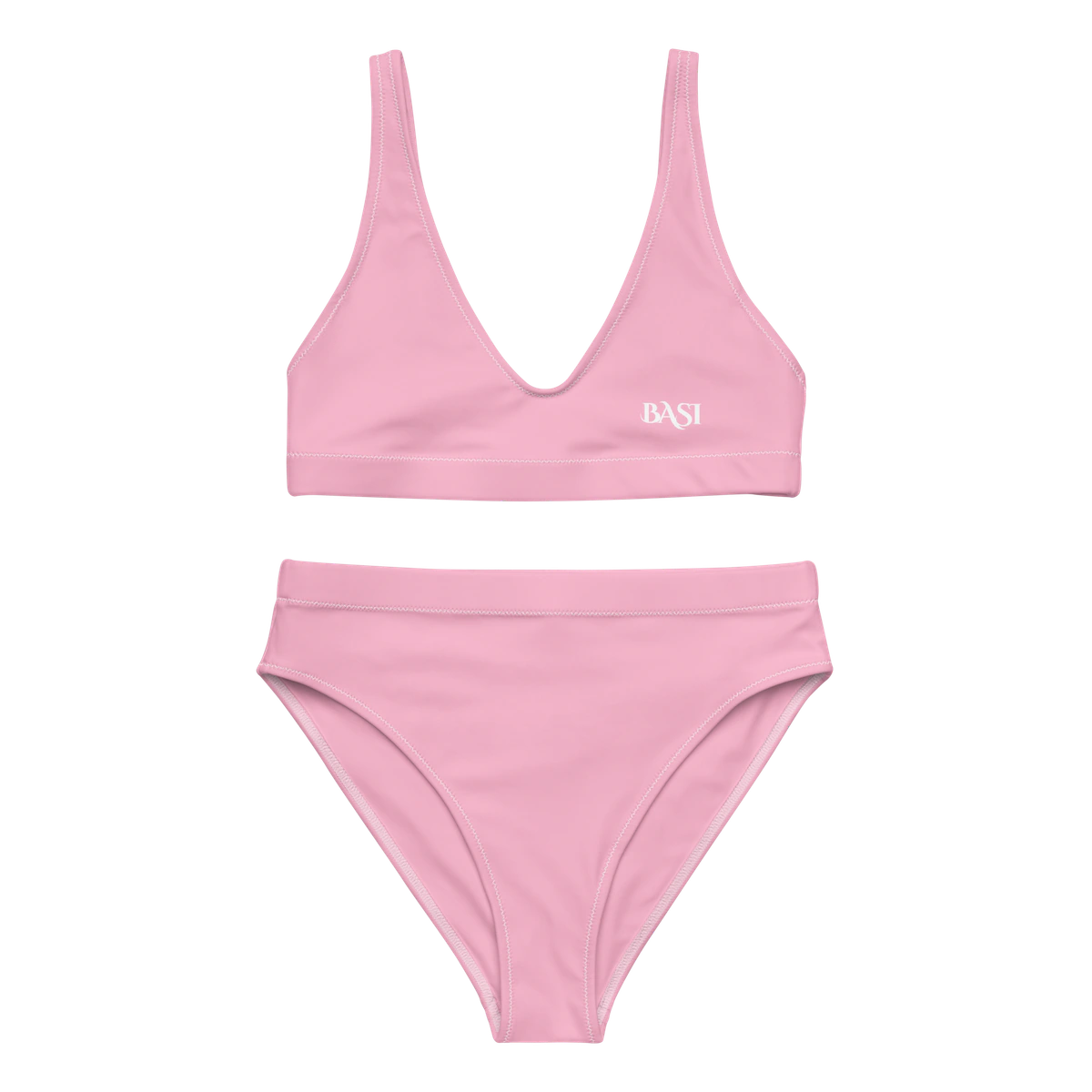 Front view of the BASI Cotton Candy High-Waisted Bikini