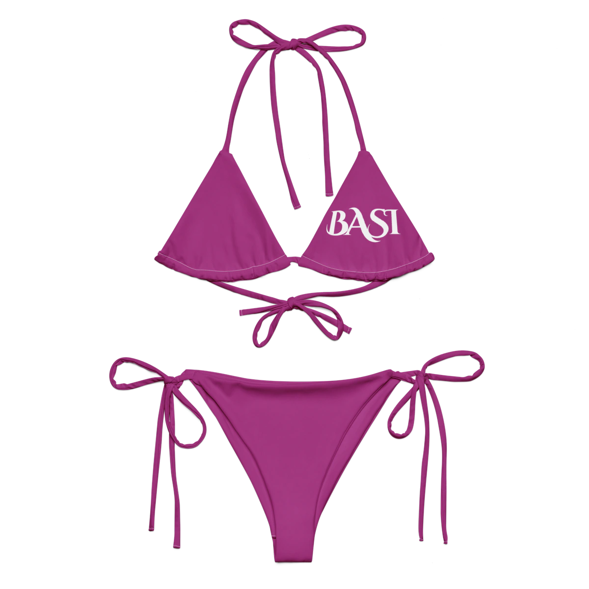 Front view of the BASI Red Violet String Bikini