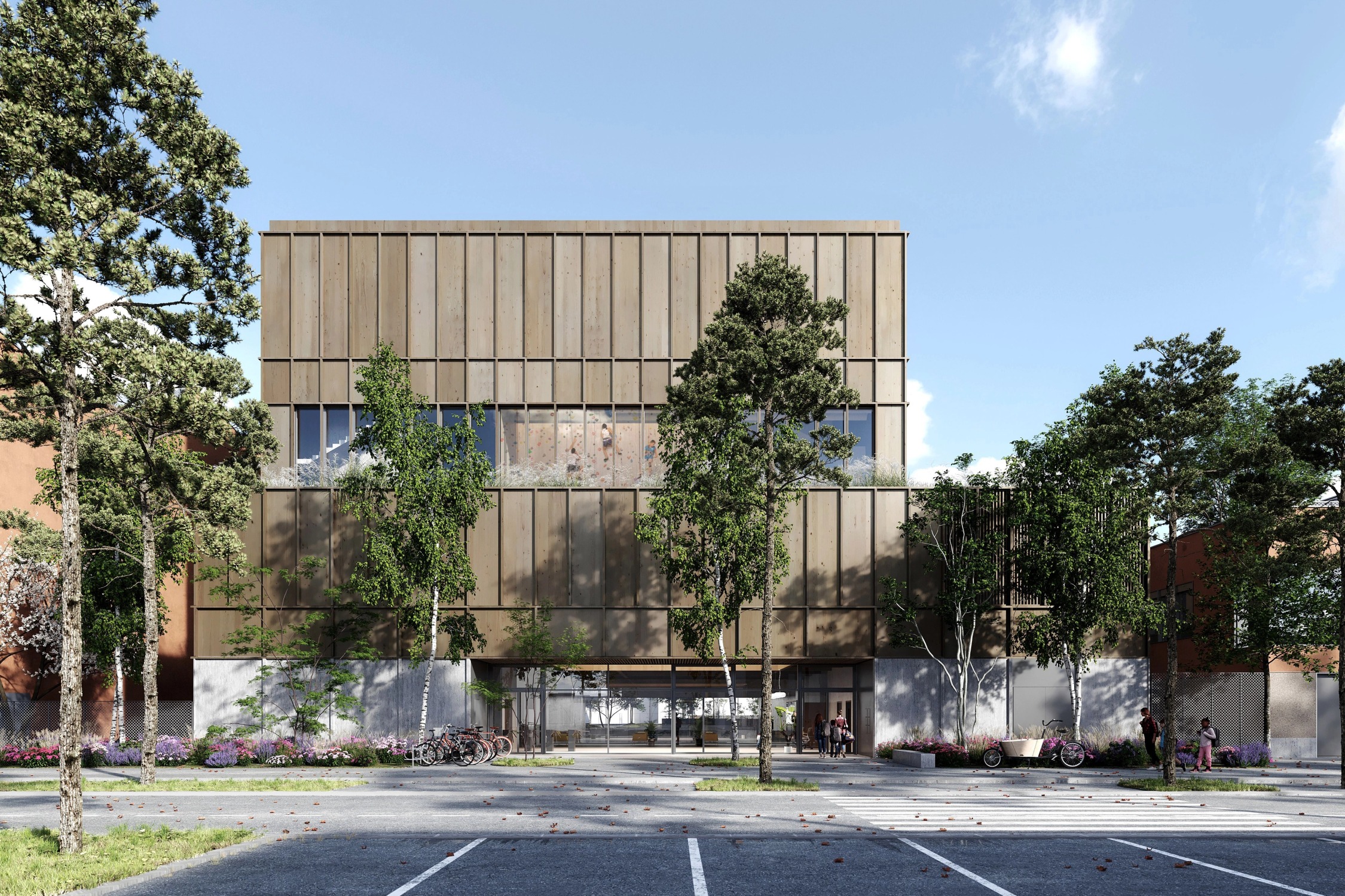 Ilot Kennedy, complexe sportif - Équipements sportif architectural photography