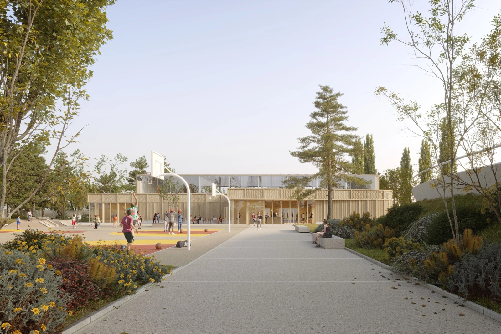 Gymnase à Saint Sébastien sur Loire - by ateliers O-S Architectes 1