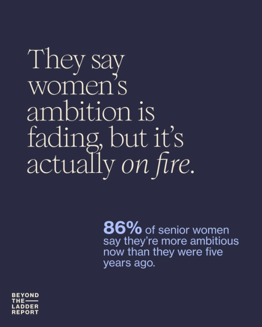 They say women's ambition is fading, but it's actually on fire.