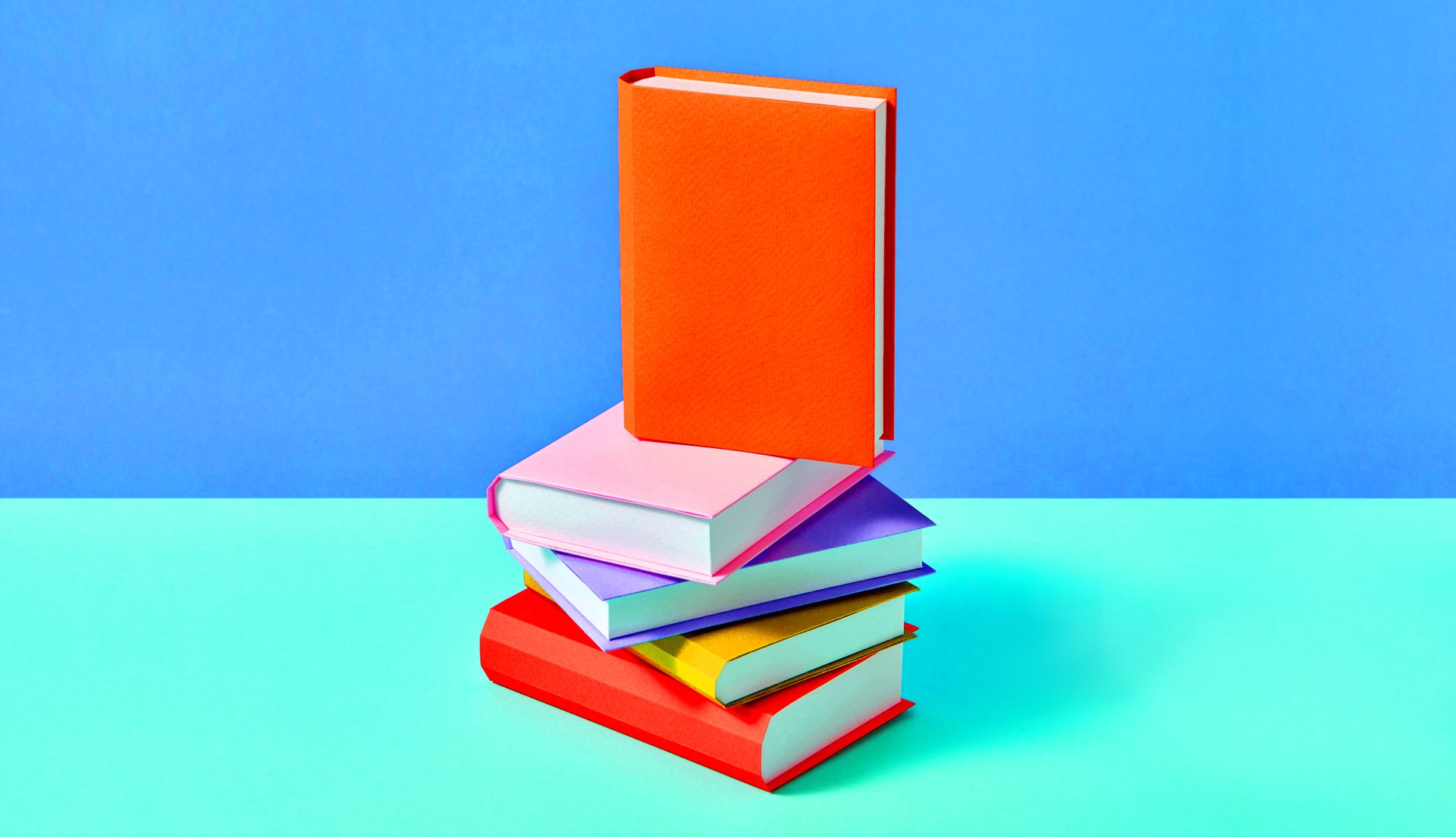 Illustration of stack of books