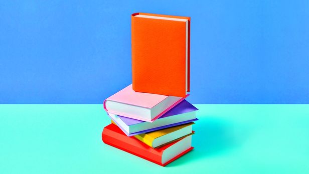 Illustration of stack of books