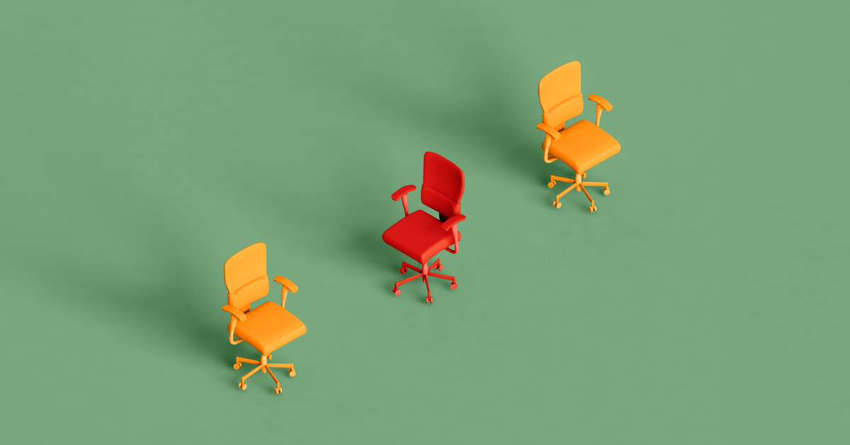 Illustration of chairs representing leadership roles