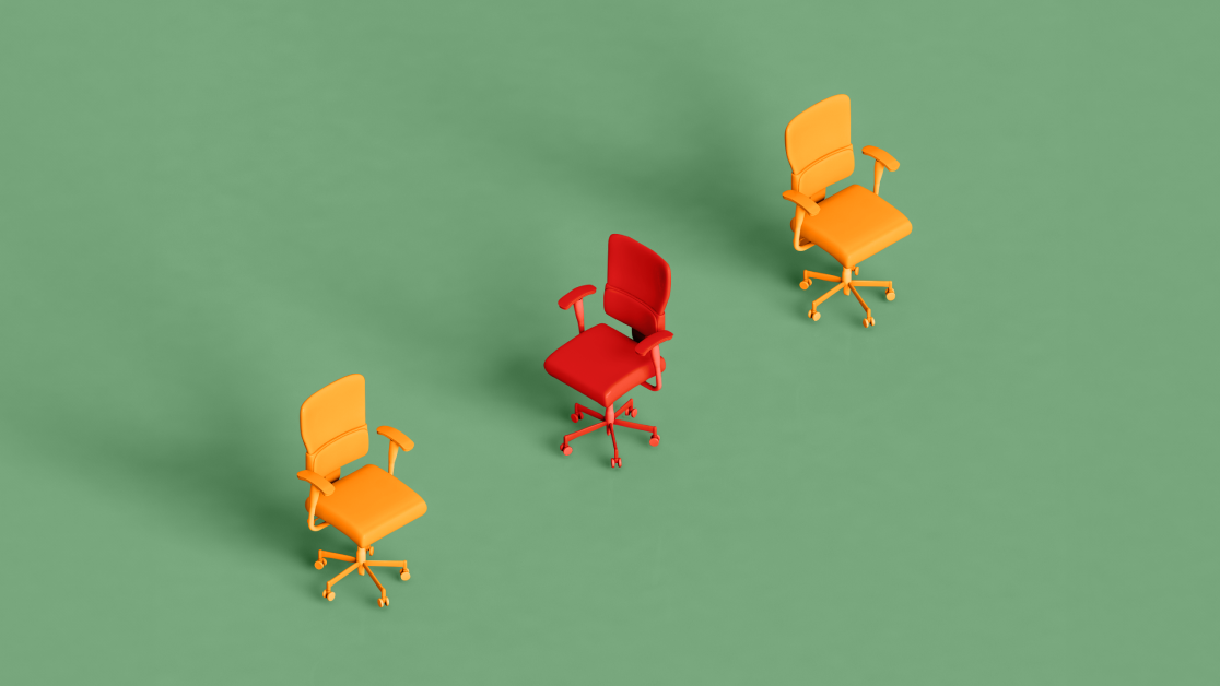 Illustration of chairs representing leadership roles