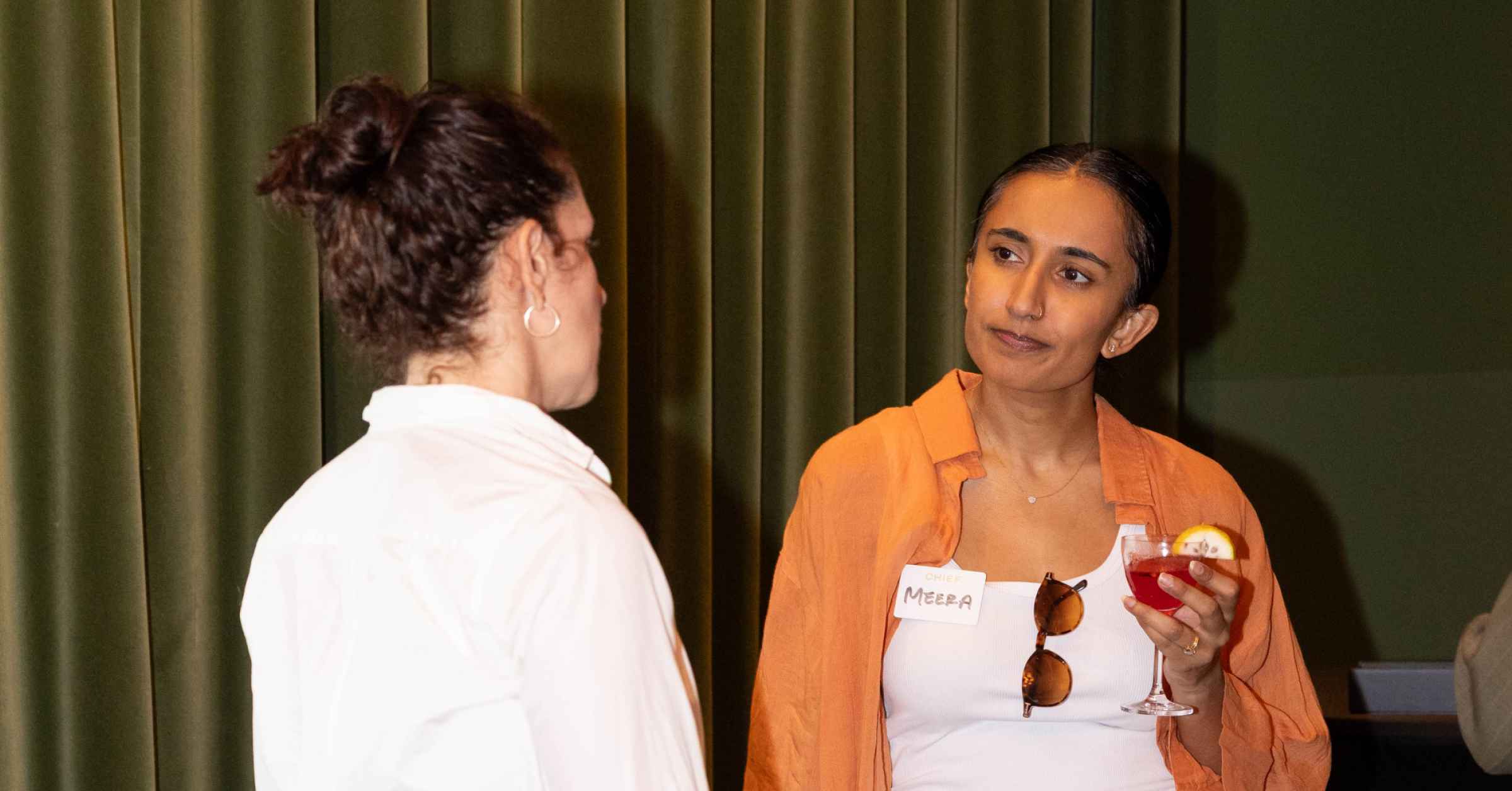 Two Chief Members in conversation at NYC Clubhouse event