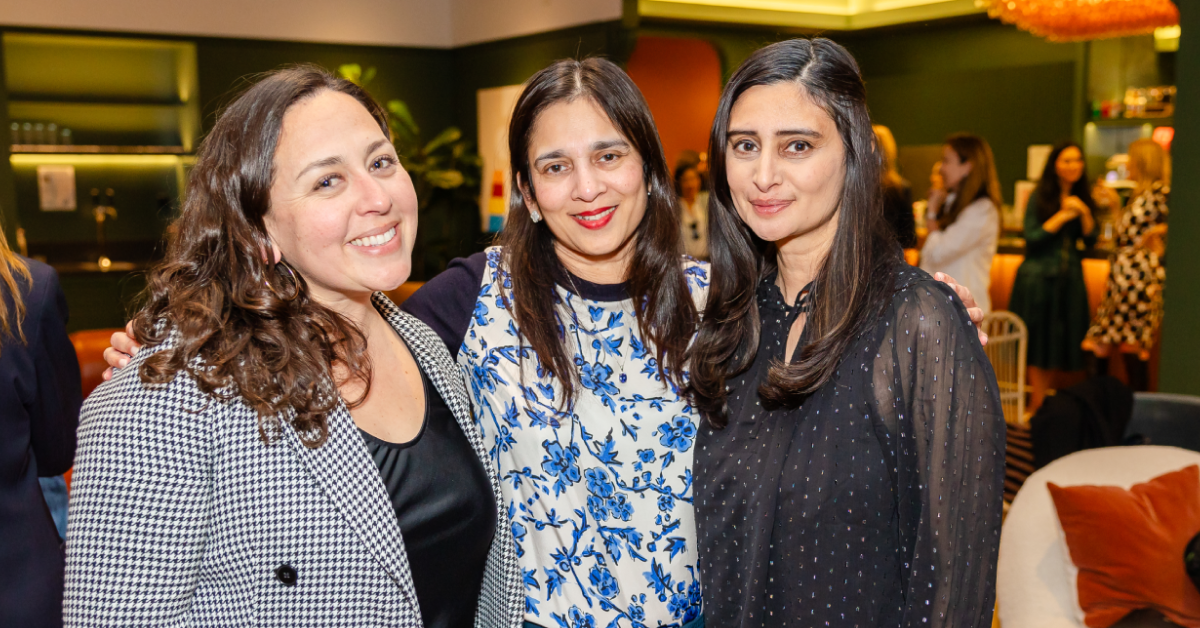 Three Chief Members post for picture during networking event at Chief's San Francisco Clubhouse