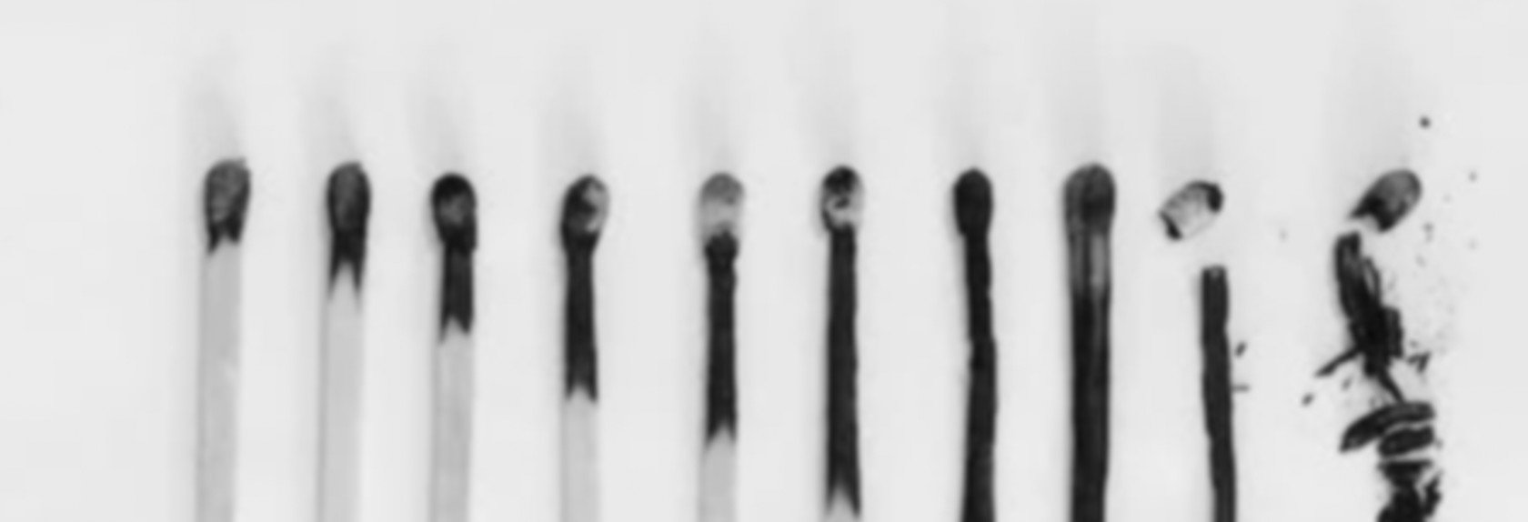 photo of burned matches