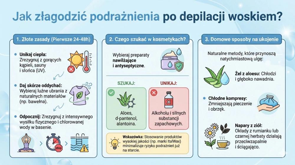 Jak złagodzić podrażnienia po depilacji woskiem?