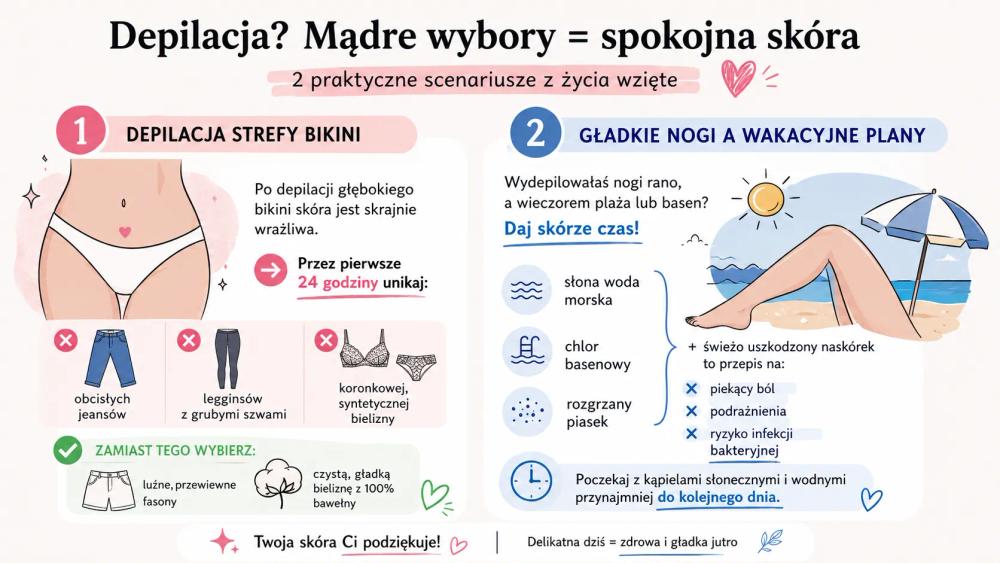 Depilacja? Mądre wybory = spokojna skóra