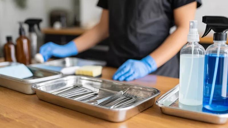 Dezynfekcja w salonie kosmetycznym – krok po kroku