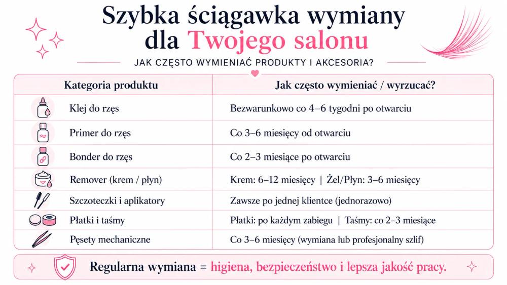Szybka ściągawka wymiany dla Twojego salonu
