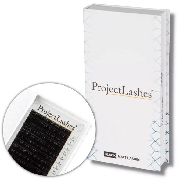 Rzęsy Project Lashes C 0,05 czarne MATT