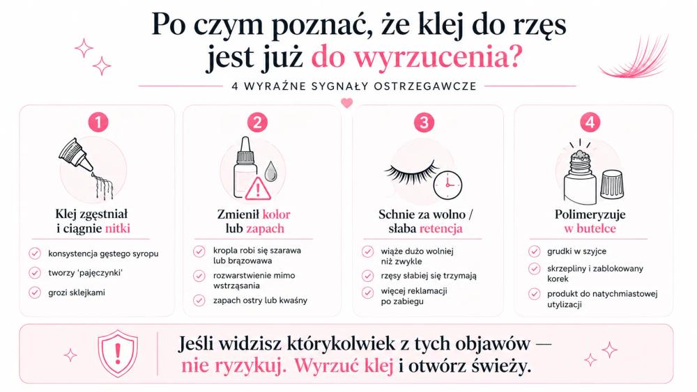 Po czym poznać, że klej do rzęs jest już do wyrzucenia?