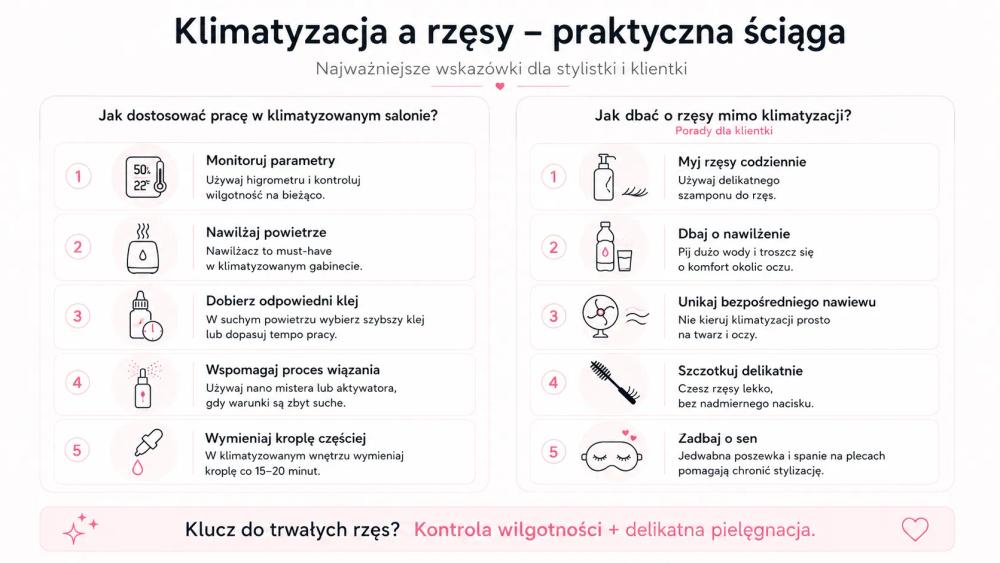 Klimatyzacja a rzęsy - praktyczna ściąga
