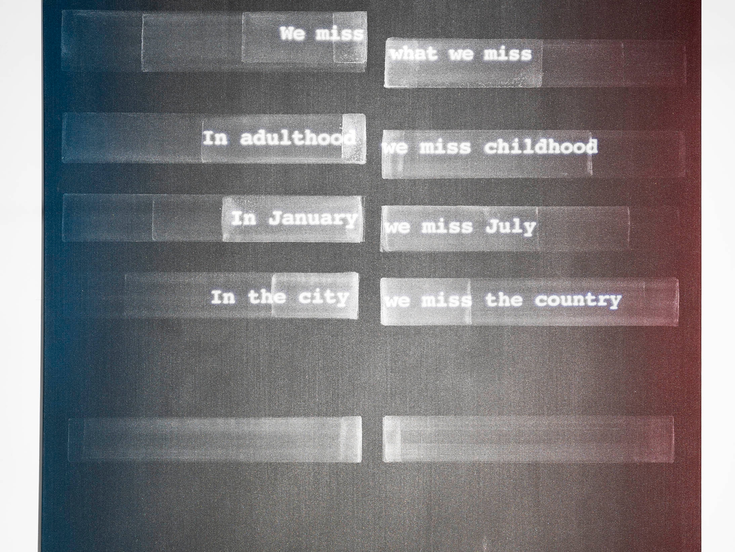 Howard Altmann / Dominik Lejman at paintings with projected poems of Howard Altmann, 2019 - Dominik Lejman exhibition