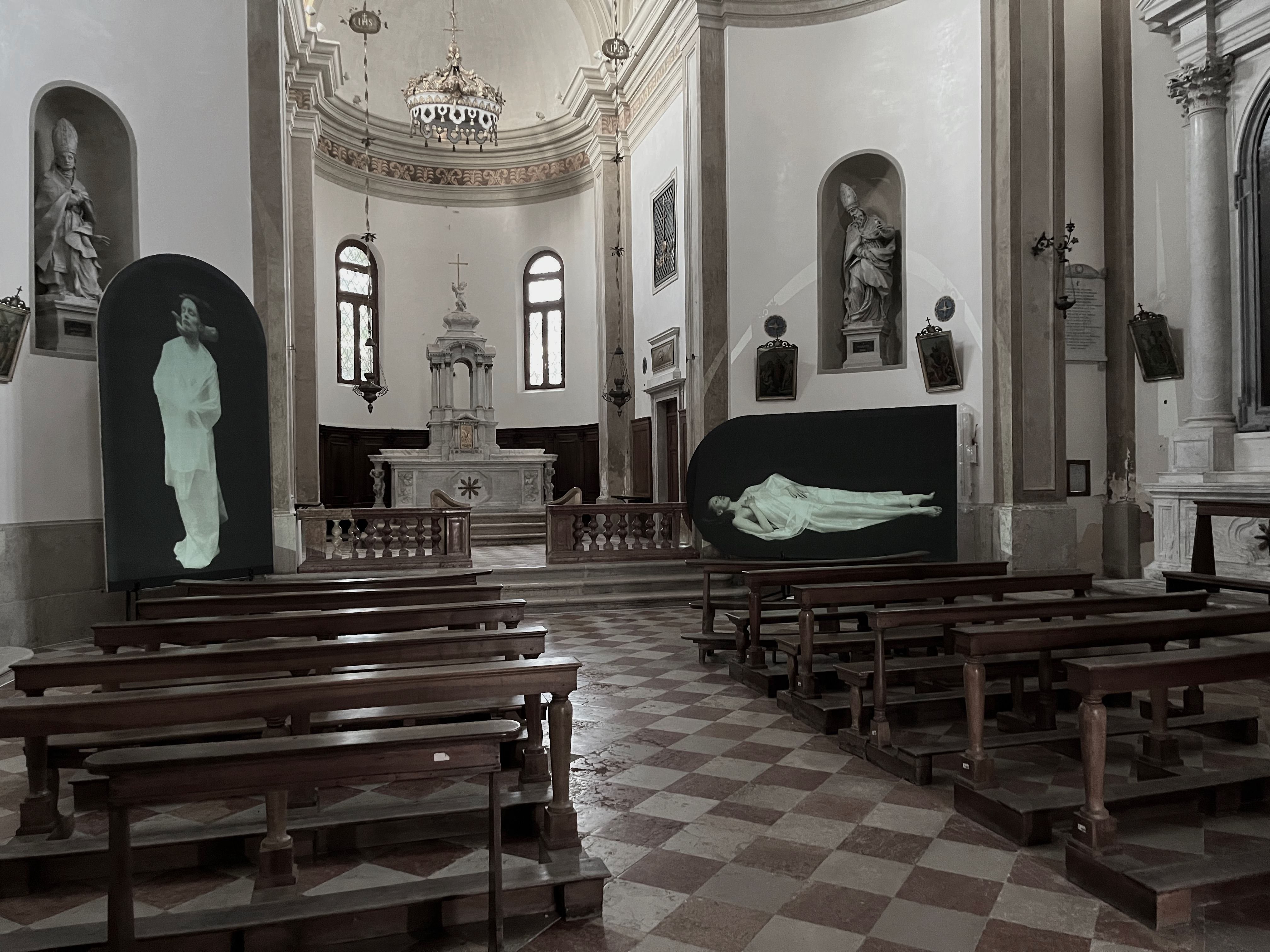 Bianca O'Brien/Dominik Lejman REENACTMENT at Chiesa di San Servolo, 2022 - Dominik Lejman exhibition