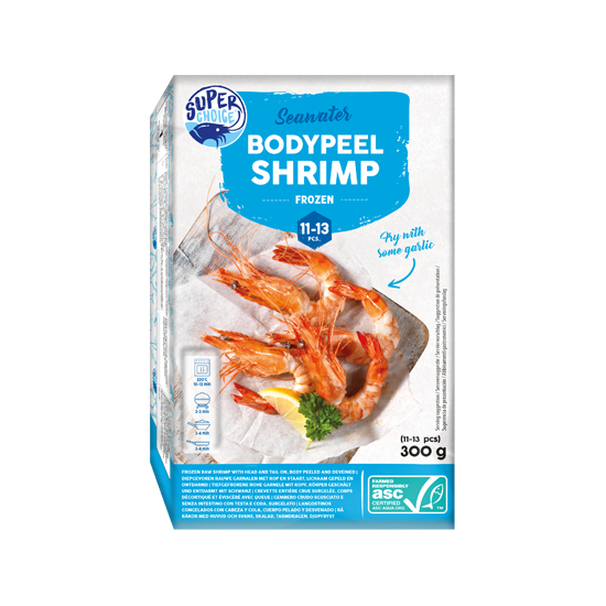 Super Choice Black Tiger Bodypeel Shrimp 50001110