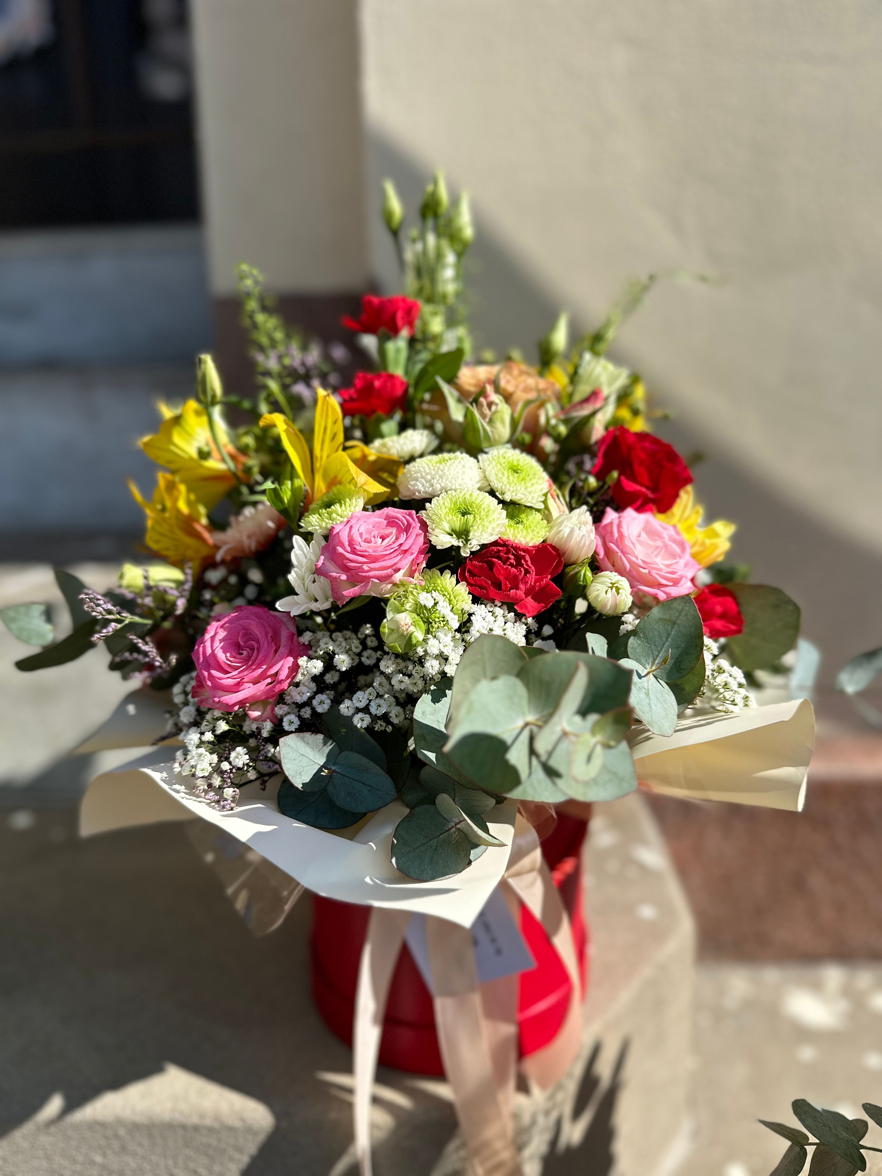 Flowerbox z kwiatów mieszanych
