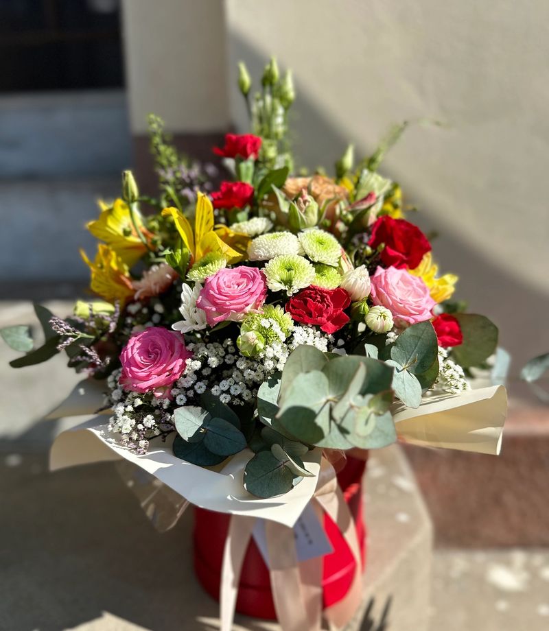 Flowerbox z kwiatów mieszanych
