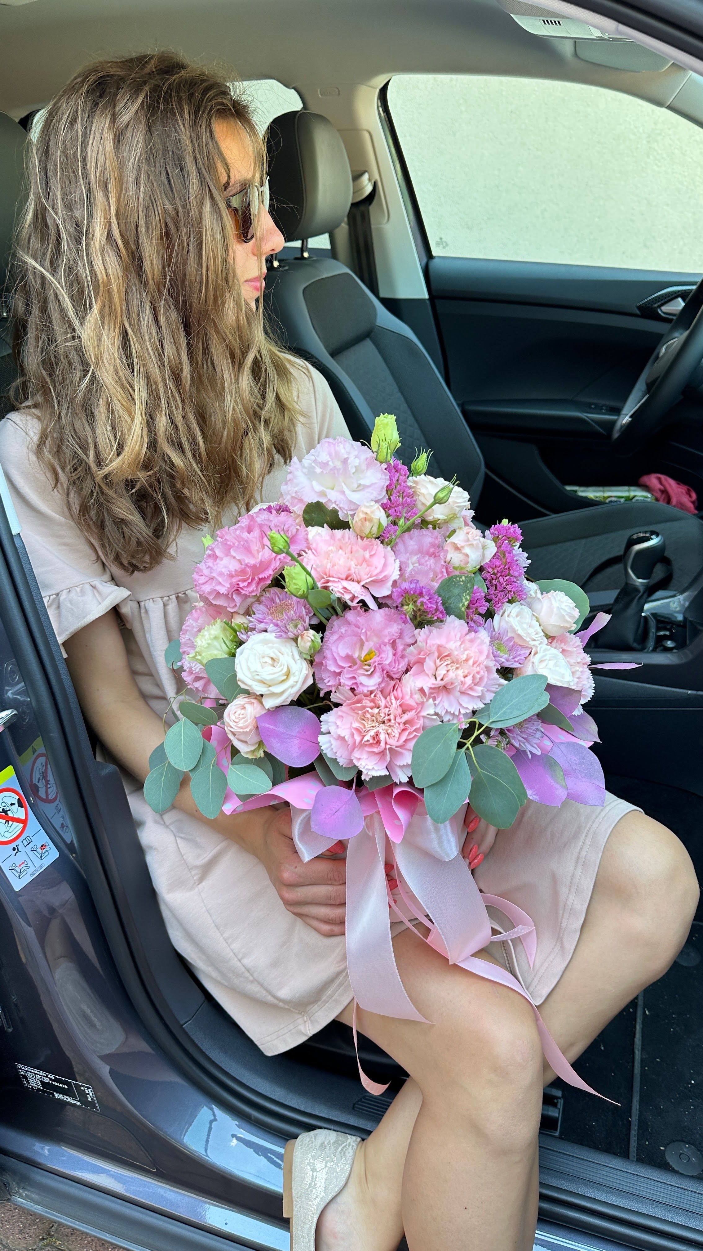 Flowerbox pastelowo-fioletowy