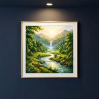 Vastu Painting Money Flow (flowing river)
