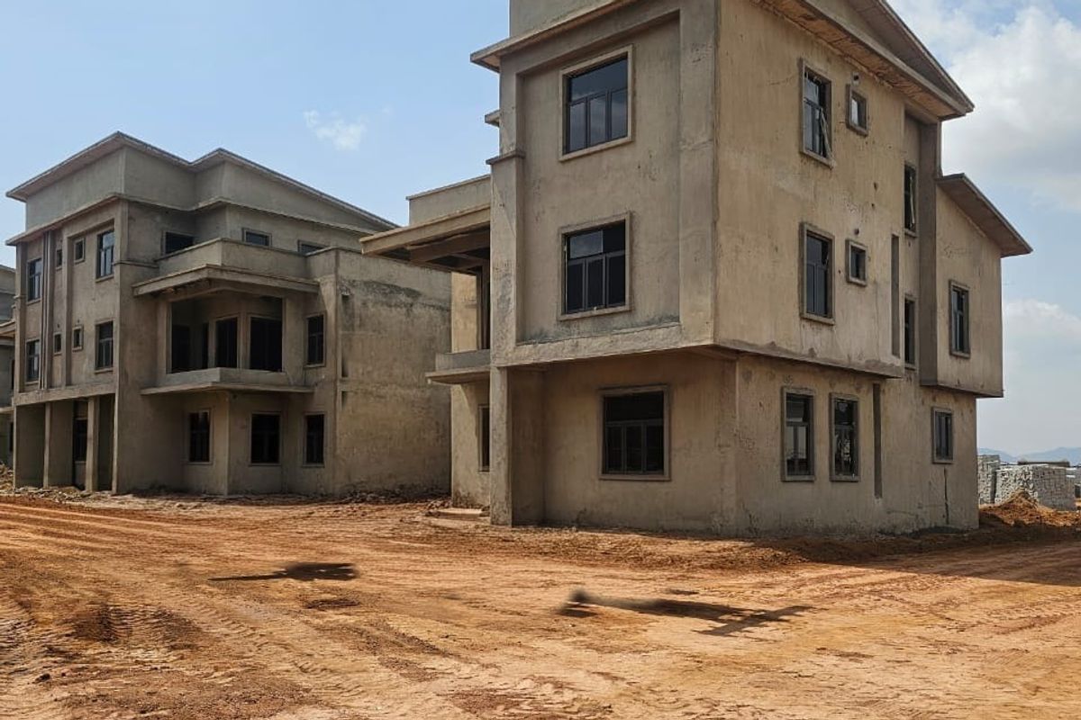 Front View of Fully Detached Triplex , Afriland Estate 