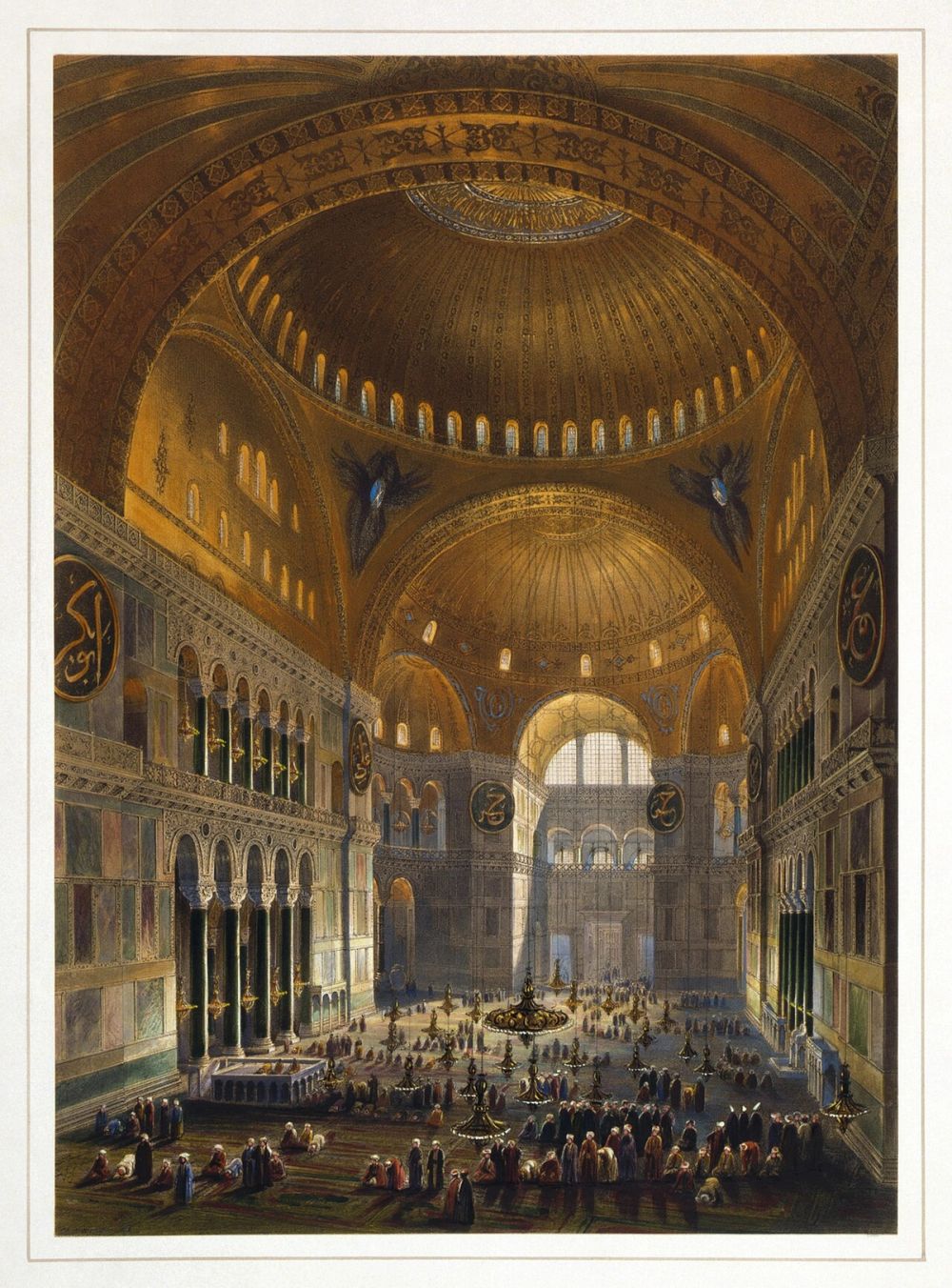 Interior of Hagia Sophia, the Great Church of Constantinople, mother church of Orthodox Christianity