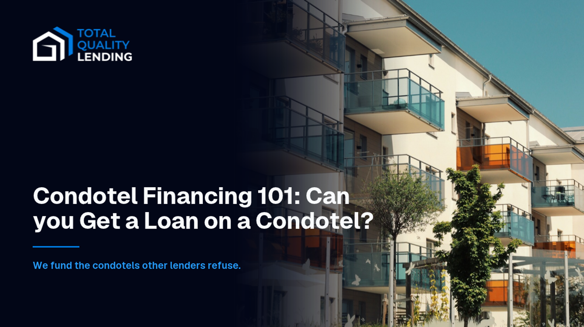 Condotel financing explained: why banks decline condo hotel units and how a DSCR loan qualifies one on its rental income.