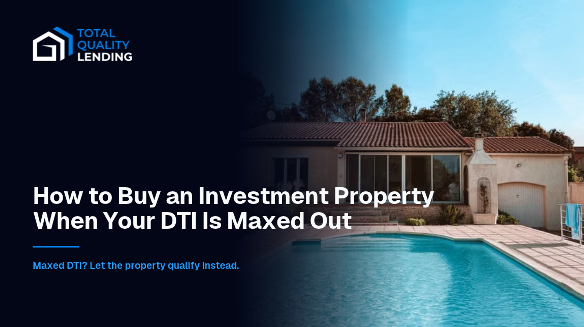How to Buy an Investment Property When Your DTI Is Maxed Out