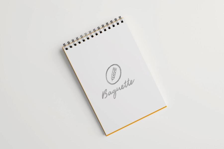 Logo sketches for Baguette identity