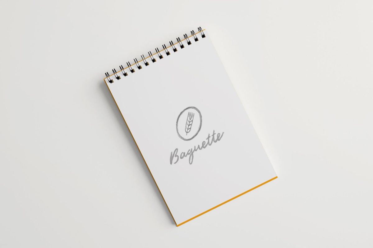 Logo sketches for Baguette identity