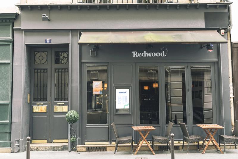 Redwood pastry shop facade identity