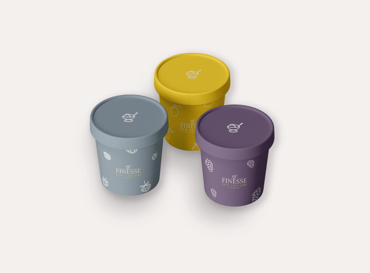 Finesse ice cream packaging cups