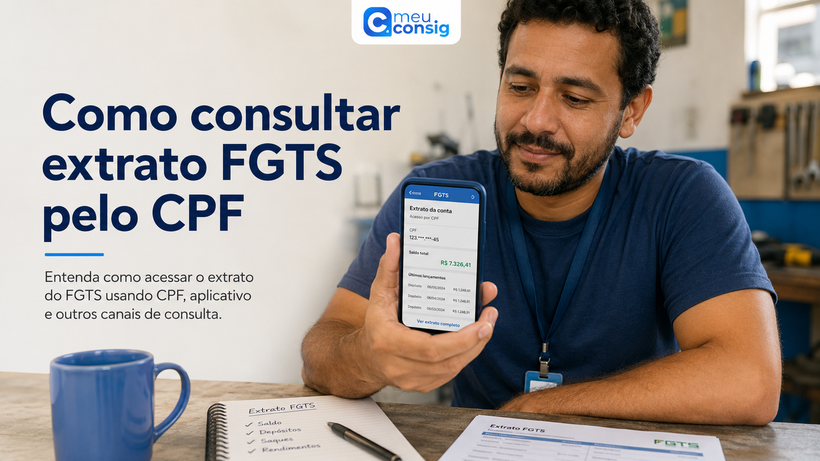 Confira os lançamentos no extrato FGTS.