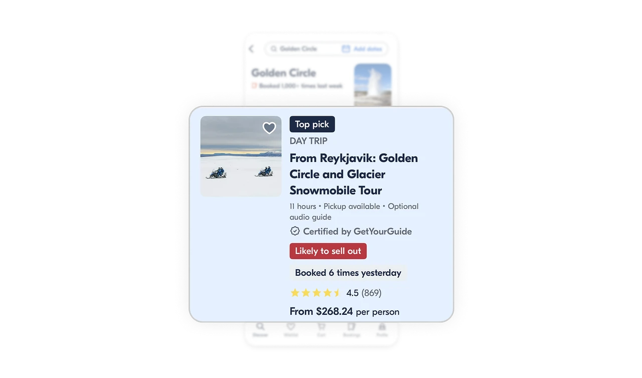 Result cards are designed for fast visual scanning