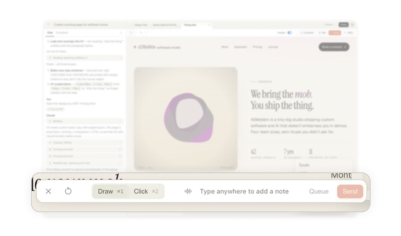 Draw and Click annotations bridge talking and pointing