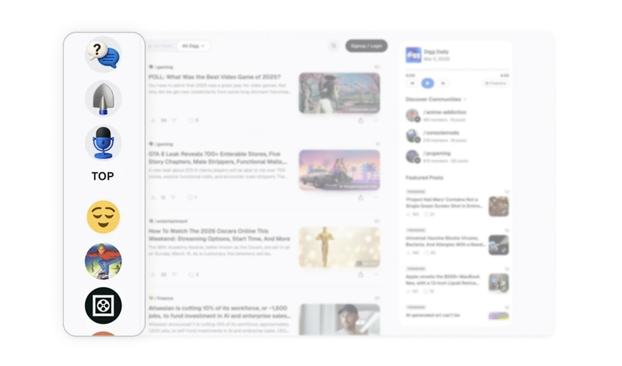 Icon-only sidebar trades labels for vertical density