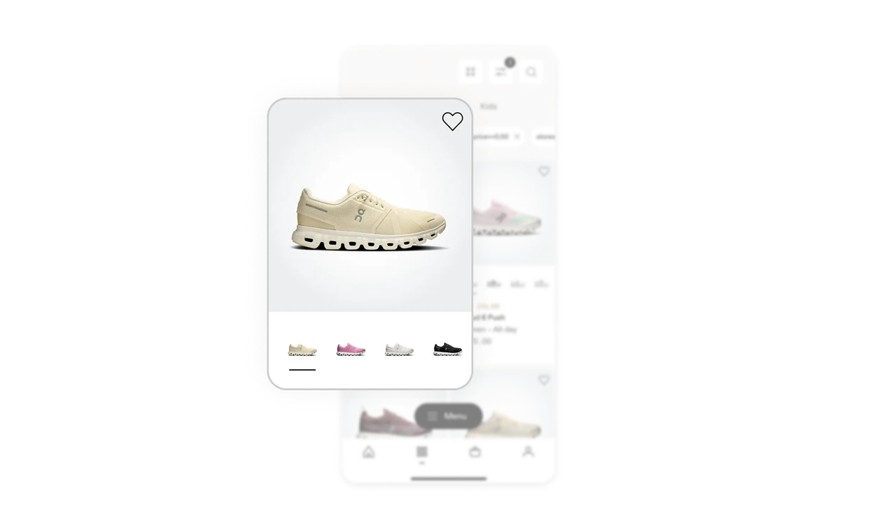 Horizontal color previews improve decision-making