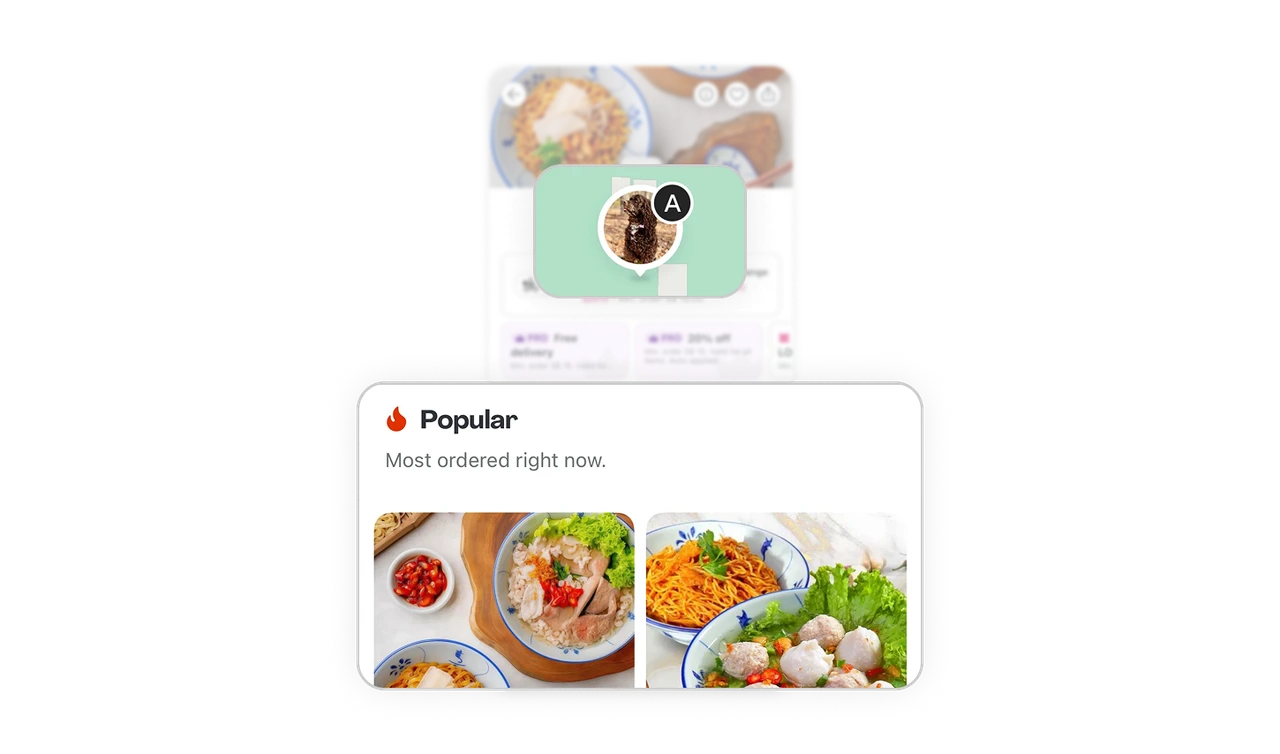 Popular section first solves "what should I order" instantly
