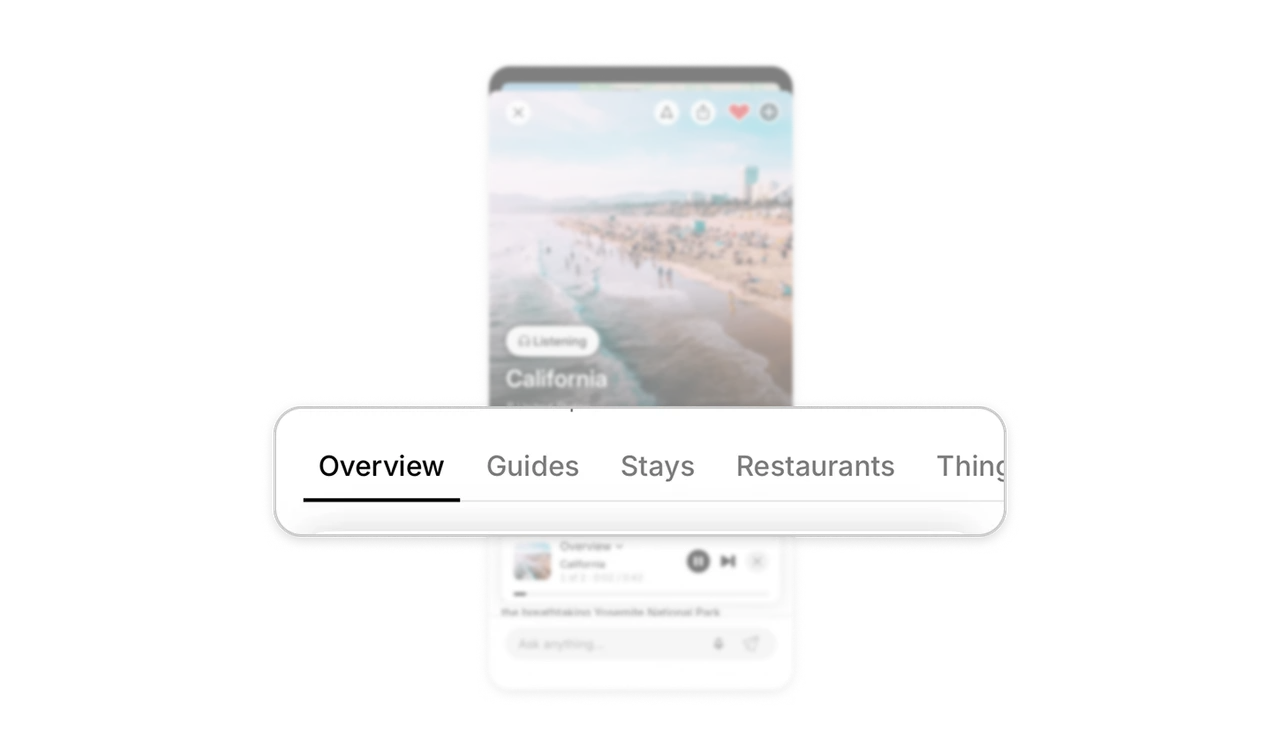 Organize destination details around planning decisions