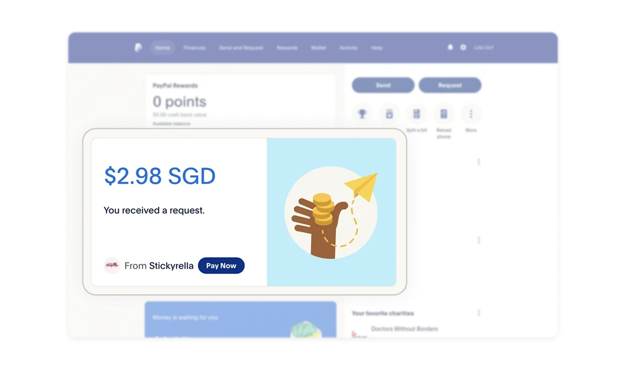 Request card that balances clarity and recognition